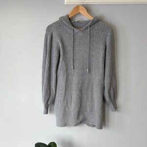 b.young Tunic Hoodie Gray Minimalist Sweater XS Nora Longline